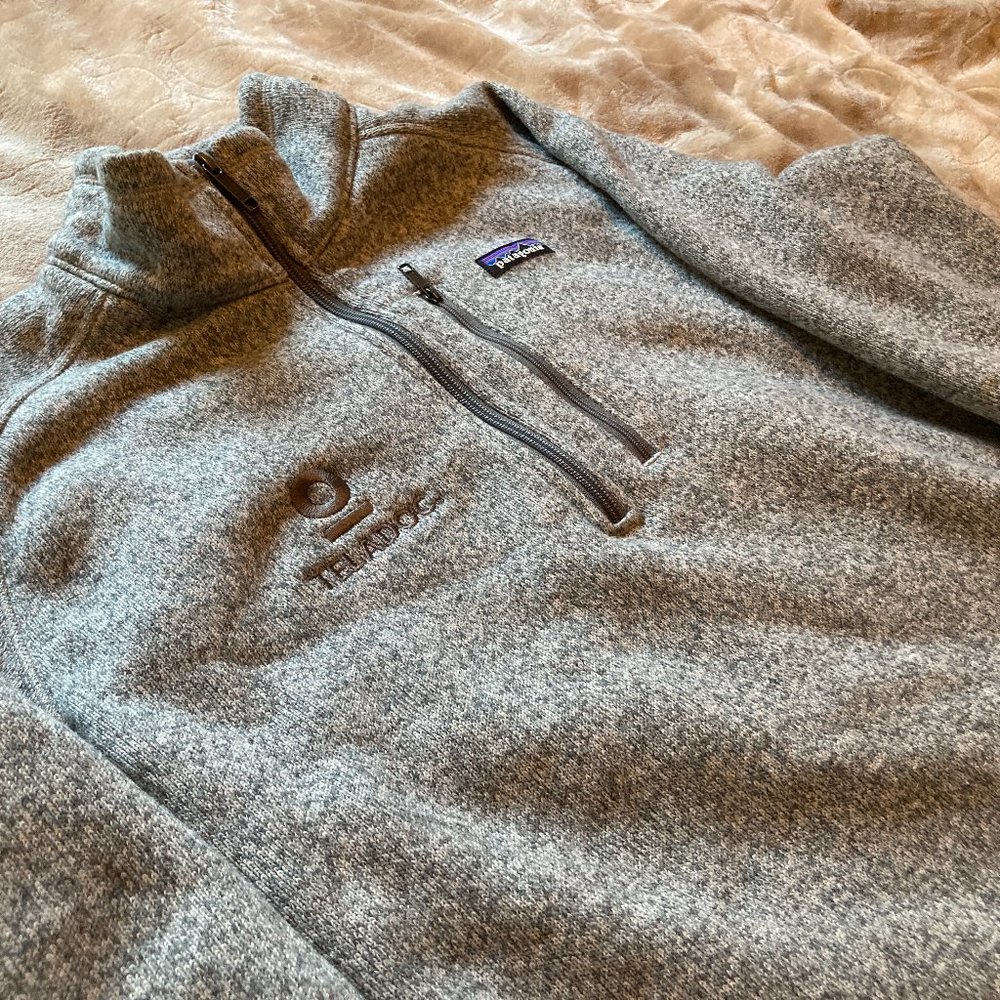 Patagonia Men's Better Sweater 1/4 Zip Pullover, Stonewash/Grey Size L
